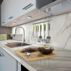 Коврик EVA / ЭВА универсальный 35&times;45 см ячеистый (СОТЫ) применим для сушки посуды, кухни, ванной, животных, цвет БЕЖЕВЫЙ LAIMA, 608715