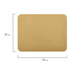 Коврик EVA / ЭВА универсальный 35&times;45 см ячеистый (СОТЫ) применим для сушки посуды, кухни, ванной, животных, цвет БЕЖЕВЫЙ LAIMA, 608715