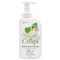Средство для мытья посуды, овощей, фруктов эко-пенка 550 мл, CRISPI by GRASS "Груша и базилик", 14254