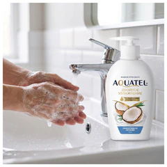 Мыло-крем 280 г AQUATEL &laquo;Кокосовое молочко&raquo; увлажняющее, эффективное питание, дозатор