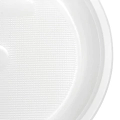 Одноразовые тарелки 2-х секционные КОМПЛЕКТ 100 шт. 210 мм, белые, ПС, холодное/<wbr/>горячее, LAIMA БЮДЖЕТ, 608770