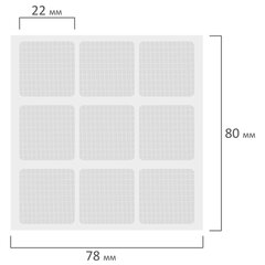 Клеевые квадраты двусторонние, 22&times;22 мм, акриловая основа, 36 шт., BRAUBERG