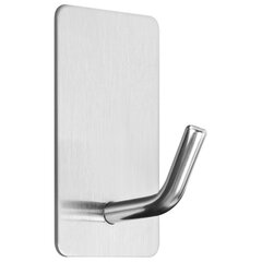 Крючки самоклеящиеся универсальные 2,5&times;4,5 см, КОМПЛЕКТ 4 шт., сталь, серебристые, LAIMA HOME, 608788