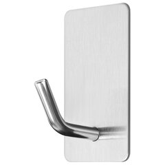 Крючки самоклеящиеся универсальные 2,5&times;4,5 см, КОМПЛЕКТ 8 шт., сталь, серебристые, LAIMA Home, 608789