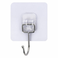 Крючки самоклеящиеся универсальные 7&times;7 см, КОМПЛЕКТ 5 шт., сталь + ПВХ, LAIMA Home, 608790