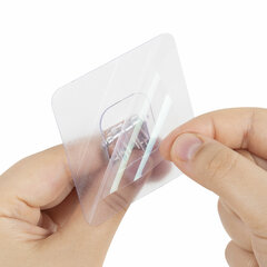 Крючки самоклеящиеся универсальные 7&times;7 см, КОМПЛЕКТ 5 шт., сталь + ПВХ, LAIMA Home, 608790