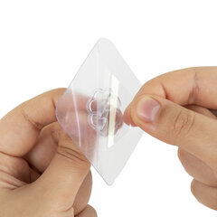 Крючки самоклеящиеся универсальные 6&times;6 см, КОМПЛЕКТ 20 шт., сталь + ПВХ, LAIMA Home, 608792