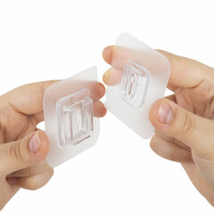 Крючки-кронштейны самоклеящиеся 6&times;6 см, КОМПЛЕКТ 10 шт., акриловый клей, LAIMA Home, 608794