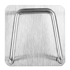 Крючки самоклеящиеся 5&times;5 см для ванной комнаты, кухни, КОМПЛЕКТ 2 шт., нержавеющая сталь, LAIMA Home, 608798