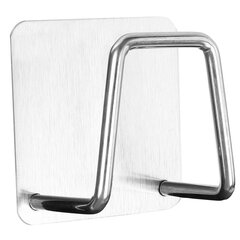 Крючки самоклеящиеся 5&times;5 см для ванной комнаты, кухни, КОМПЛЕКТ 2 шт., нержавеющая сталь, LAIMA Home, 608798