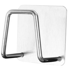 Крючки самоклеящиеся 5&times;5 см для ванной комнаты, кухни, КОМПЛЕКТ 2 шт., нержавеющая сталь, LAIMA Home, 608798