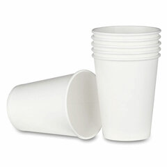 Стакан одноразовый бумажный 250/<wbr/>273 мл, D 80 мм, КОМПЛЕКТ 50 шт., однослойный, белый, холодное/<wbr/>горячее, WELDAY (ВЭЛДЭЙ), 608810