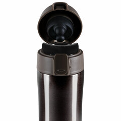 Термокружка 470 мл из нержавеющей стали SUS304, шоколадно-коричневый металлик, LAIMA, 608819