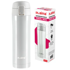 Термокружка 470 мл из нержавеющей стали SUS304, роскошный жемчужный металлик, LAIMA, 608820