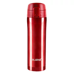 Термокружка 470 мл из нержавеющей стали SUS304, взрывной тёмно-красный металлик, LAIMA, 608822