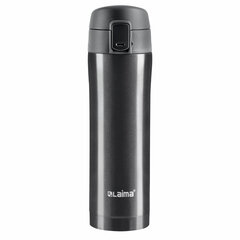 Термокружка 470 мл из нержавеющей стали SUS304, бесконечно темно-серый металлик, LAIMA, 608827