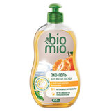 Средство для мытья посуды, овощей и фруктов 450 мл BIOMIO "Мандарин", 508.04089.1801