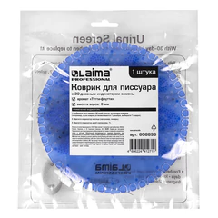 Дезодоратор коврик для писсуара синий, аромат Тутти-фрутти, LAIMA Professional, на 30 дней, 608896