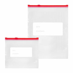 Пакеты для заморозки продуктов, КОМПЛЕКТ 25 шт. (15/<wbr/>1 л, 10/<wbr/>3 л), с замком &laquo;слайдер&raquo;, LAIMA