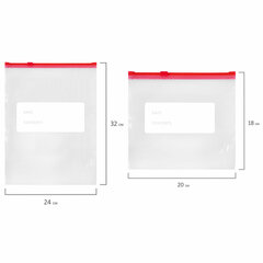 Пакеты для заморозки продуктов, КОМПЛЕКТ 25 шт. (15/<wbr/>1 л, 10/<wbr/>3 л), с замком &laquo;слайдер&raquo;, LAIMA