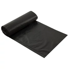 Мешки для мусора 240 л черные, в рулоне 10 шт., ПВД 30 мкм, 90&times;130 см, ЛЮБАША эконом, 608916