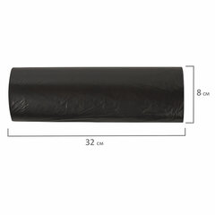 Мешки для мусора 240 л черные, в рулоне 10 шт., ПВД 30 мкм, 90&times;130 см, ЛЮБАША эконом, 608916