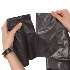 Мешок для мусора 240 л., черные в рулоне 10 шт., ПВД 20 мкм, 86&times;125 см, ЛЮБАША супер-эконом, 608919