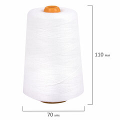 Нить лавсановая для прошивки, БЕЛАЯ диаметр 1 мм, 1000 м, ЛШ 210, BRAUBERG ORIGINAL, 608921