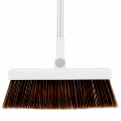 Совок для мусора КОМПЛЕКТ щетка + рукоятка совка 84см, щетки 63-108 см телескоп, магнитный держатель, бело-серый, колорбокс, DASWERK, 608950