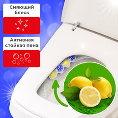 Туалетный блок шарики для унитаза освежитель, 2 блока по 50 г, &laquo;Лимонная Свежесть 3 в 1&raquo;, LAIMA, 608992