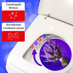 Туалетный блок шарики для унитаза освежитель, 4 блока по 50 г, &laquo;Свежесть Лаванды 3 в 1&raquo;, LAIMA, 608995