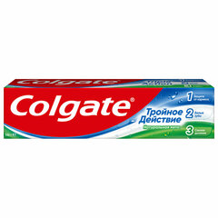 Зубная паста 100 мл COLGATE "Натуральная мята", тройное действие, с фторидом