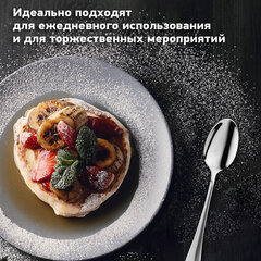 Ложки чайные 13,5 см, STANDARD, КОМПЛЕКТ 6 шт., полированная нержавеющая сталь, серебристые DASWERK (ДАСВЕРК), 609075