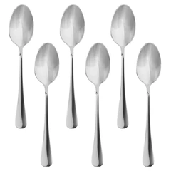 Ложки столовые 20 см, STANDARD, КОМПЛЕКТ 6 шт., полированная нержавеющая сталь, серебристые, DASWERK (ДАСВЕРК), 609077