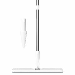 Швабра с отжимом и ведром 12л/<wbr/>9л двухкамерное, 2 насадки микрофибра, карманы с 2-х сторон, рукоятка 134-154см белый NeoMop XL, LAIMA,609149