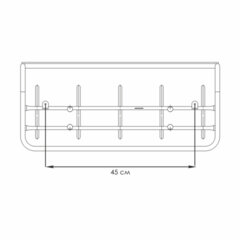 Вешалка настенная с полкой &laquo;ВСП6&raquo;, 265&times;600&times;220 мм, 5 крючков, металл, черная