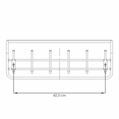 Вешалка настенная с полкой &laquo;ВСП7&raquo;, 265&times;725&times;220 мм, 6 крючков, металл, черная