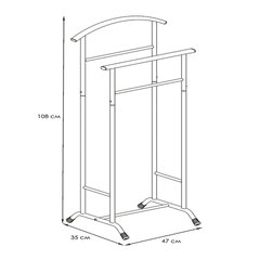 Вешалка-стойка костюмная &laquo;Стиль-3&raquo;, 1080&times;470&times;350 мм, металл, черная