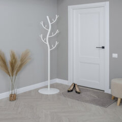 Вешалка-стойка &laquo;Дерево&raquo;, 1,81 м, диск 37,5 см, 15 крючков, металл, белая