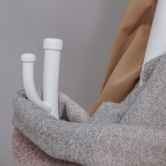 Вешалка-стойка &laquo;Дерево&raquo;, 1,81 м, диск 37,5 см, 15 крючков, металл, белая