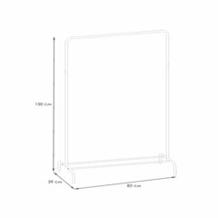 Вешалка для плечиков &laquo;Радуга-1&raquo;, 1500&times;820&times;390 мм, металл, черная