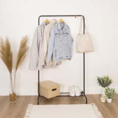 Вешалка для плечиков &laquo;Радуга-1&raquo;, 1500&times;820&times;390 мм, металл, черная