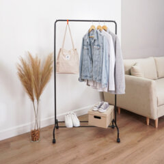 Вешалка для плечиков &laquo;Радуга-2&raquo;, 1520&times;820&times;390 мм, передвижная, металл, черная