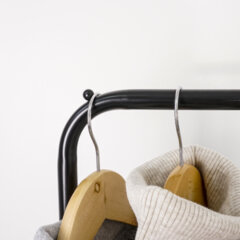 Вешалка для плечиков &laquo;Радуга-2&raquo;, 1520&times;820&times;390 мм, передвижная, металл, черная