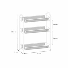 Этажерка &laquo;Ладья-13&raquo; офисно-бытовая 3 яруса, металл, черная, 43&times;17&times;75,5 см