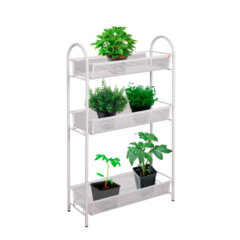 Этажерка &laquo;Ладья-13&raquo; офисно-бытовая 3 яруса, металл, белая, 43&times;17&times;75,5 см