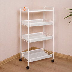 Этажерка &laquo;Ладья-34КС&raquo; офисно-бытовая 3 яруса+столик, металл, белая, 44,5&times;30&times;84 см