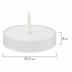 Свечи чайные Standard, до 3,5 часов горения, вес 9 г, КОМПЛЕКТ 25 шт., в гильзе, LAIMA, 609196