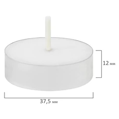 Свечи чайные Long Life, до 5 часов горения, вес 12 г, КОМПЛЕКТ 10 шт., в гильзе, LAIMA, 609199