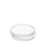 Банка с крышкой 285 мл, пластиковая под пресервы, с контрольным замком, диаметр 122 мм, ВЗЛП